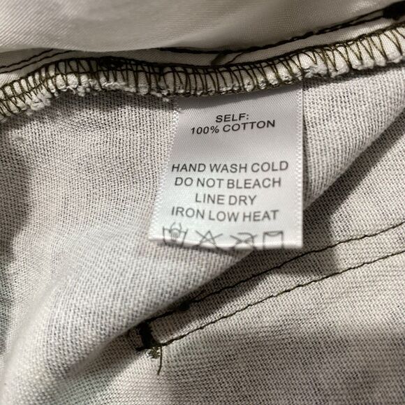 EE:SOME Skirt Camouflage Distressed 5 Pocket Raw Fringe Mini Boho Camo Size S - Picture 6 of 7